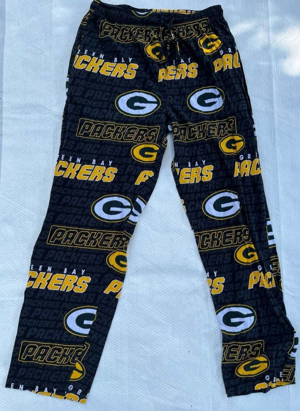NFL Green Bay Packers Allover Logo Cotton Pajama Lounge Pants